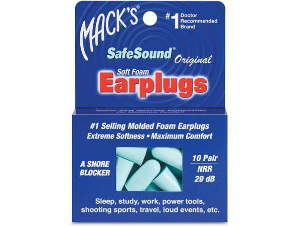 Macks 360000 Ear Care Safesound Earplugs - 10 Pair