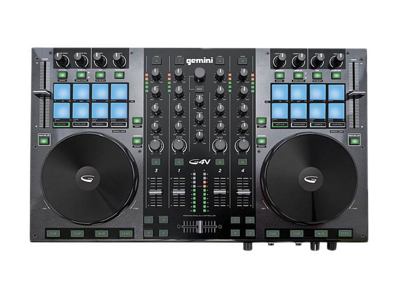 Gemini DJ - G4V - GEMINI G4V 4-Channel Virtual DJ Controller