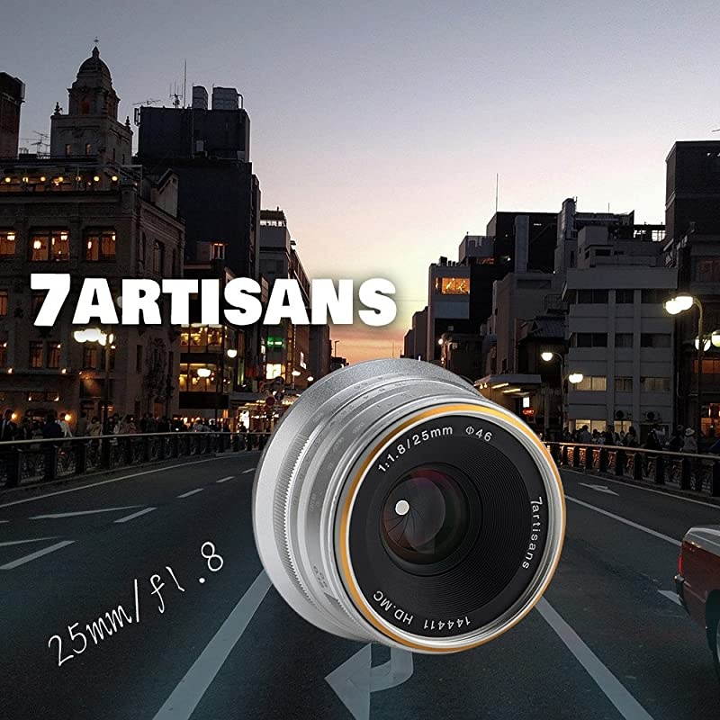 25mm F1.8 APS-C Manual Focus Fixed Lens Compatible with Fujifilm Fuji Cameras X-A1 X-A10 X-A2 X-A3 X-at X-M1 XM2 X-T1 X-T10 X-T2 X-T20 X-Pro1 X-Pro2 X-E1 X-E2 X-E2s - Black