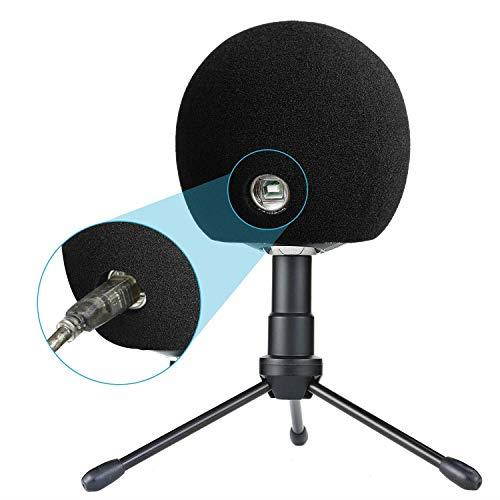 Blue Snowball Pop Filter Foam Cover Blue Snowball Cover Microphone Windscreen Compble with Blue Snowball Ice Microphone Black