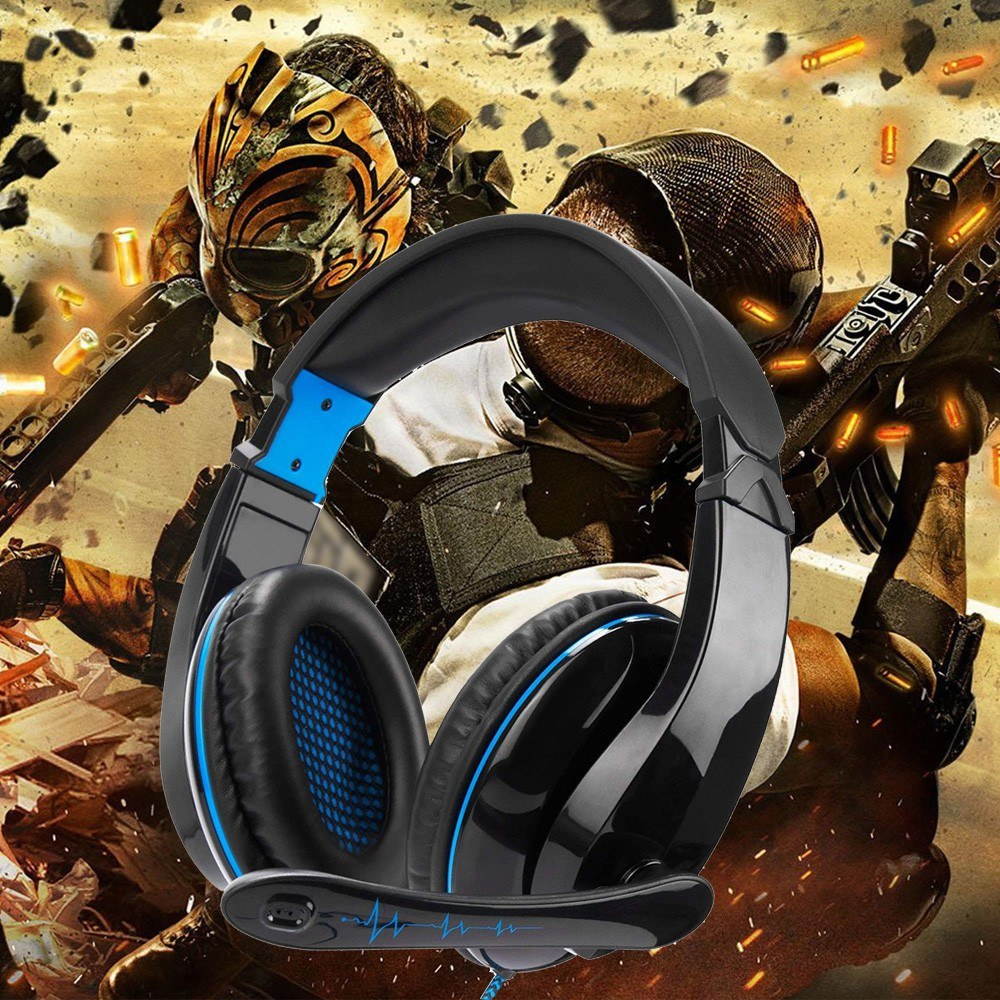 LETTON L5 3.5mm Gaming Headset Over-Ear Headphones Stereo Music Earphone with Adjustable Microphone for PC Laptop Smart Phone