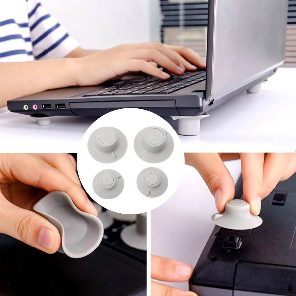 new new 4Pcs Laptop Notebook Laptop Heat Reduction Cooling Pad Cool Feet Suction Cup Thermal Stand for Laptop Notebook