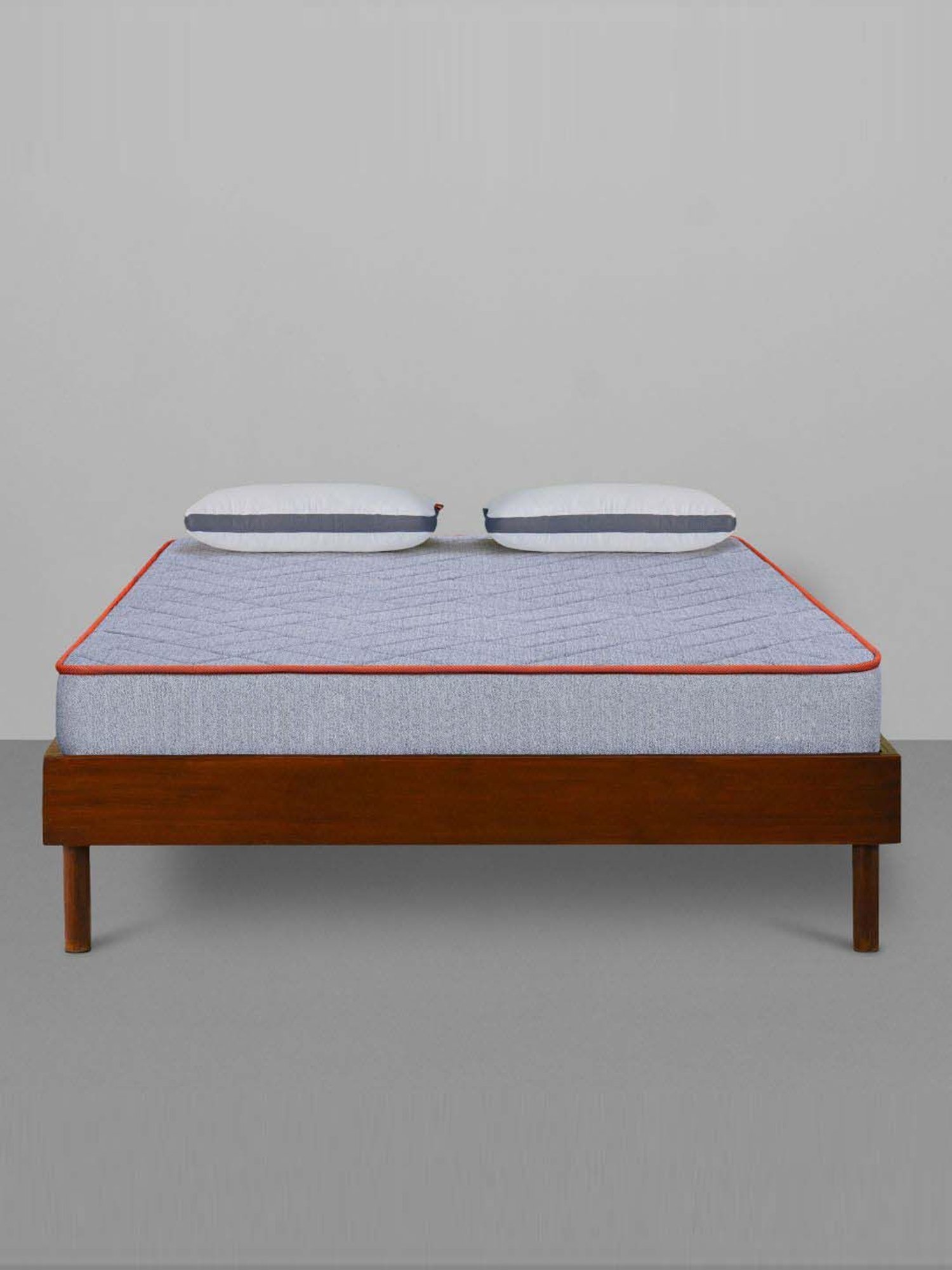 Sleepyhead Extreme Grey & Orange Foam Dual Sided Body IQ Memory Mattress With Firm Firm Sides