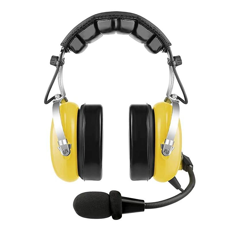 Headset for Pilots, Headset with Comfort Ear Seals, 24db Noise Cancelling, MP3 Support and Carrying Case