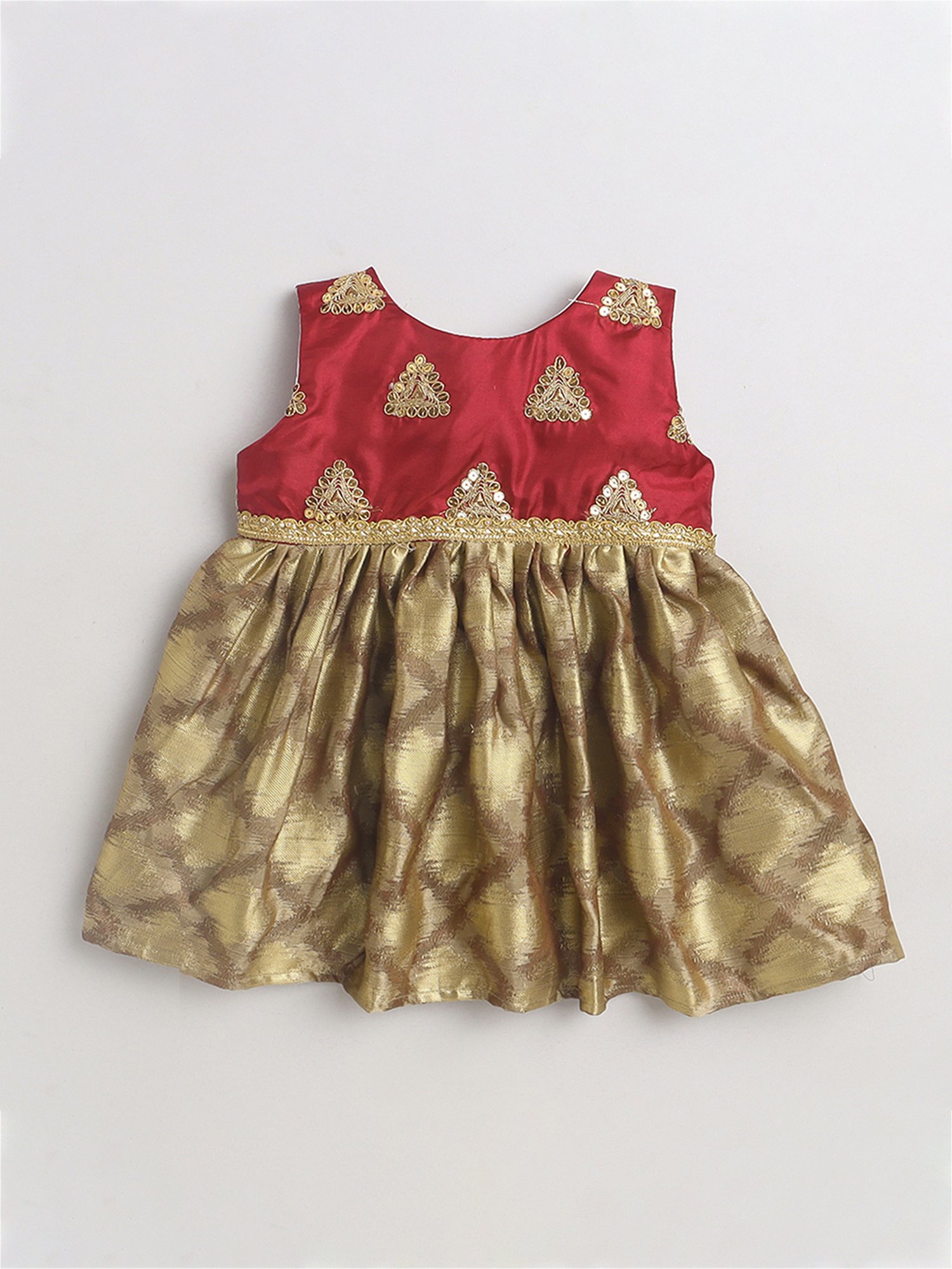 Pink Chick Kids Navy Solid Party Gowns