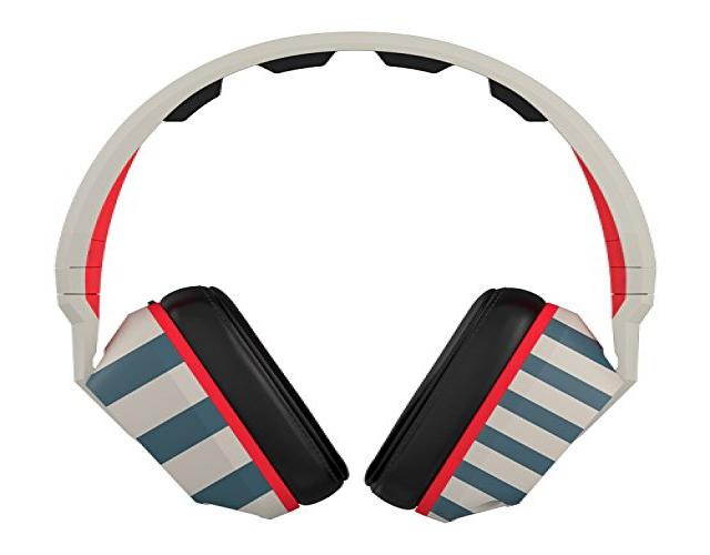Skullcandy Crusher Headphones with Mic Stripes/Tan/Navy, One Size