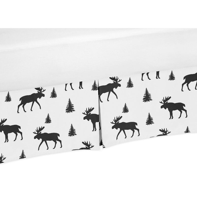 The Peanutshell Farmhouse Crib Skirt  - Gray