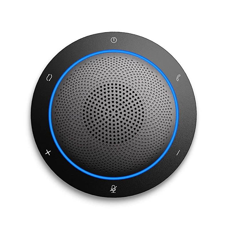 Bluetooth Conference Speakerphone Wireless Microphone and Speaker for Mobile Phone and Computer, USB Office Speakerphone for Skype, Zoom