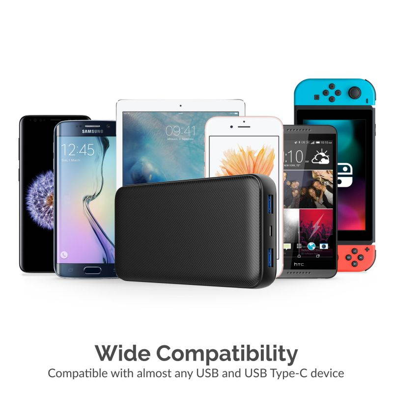 Sabrent 20000 mAh USB C PD Power Bank with Quick Charge 3.0 USB (PB-Y20B)