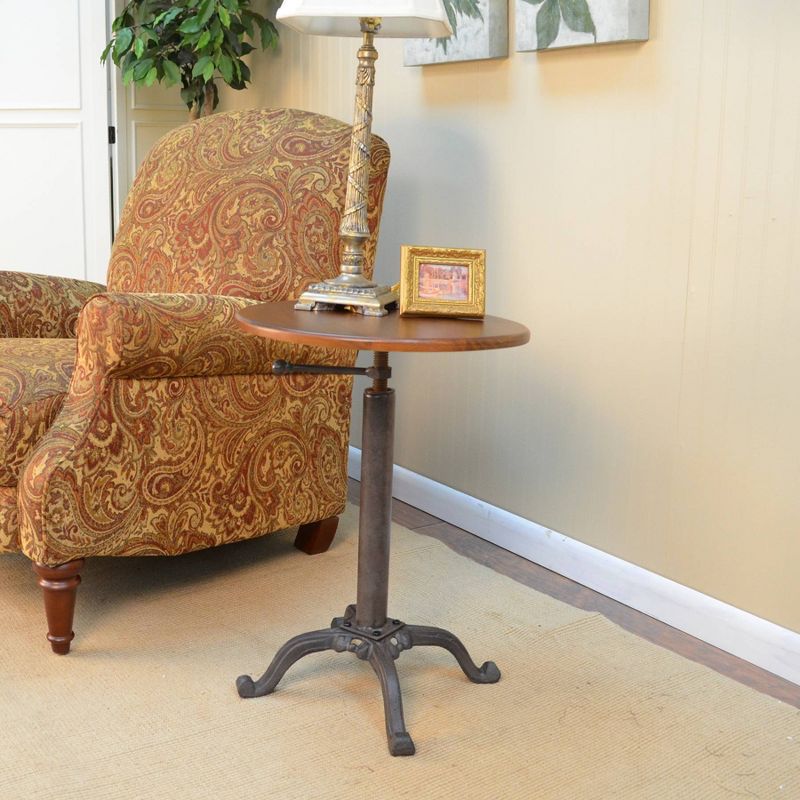 Gracie Adjustable Vintage Table Brown - Carolina Chair & Table