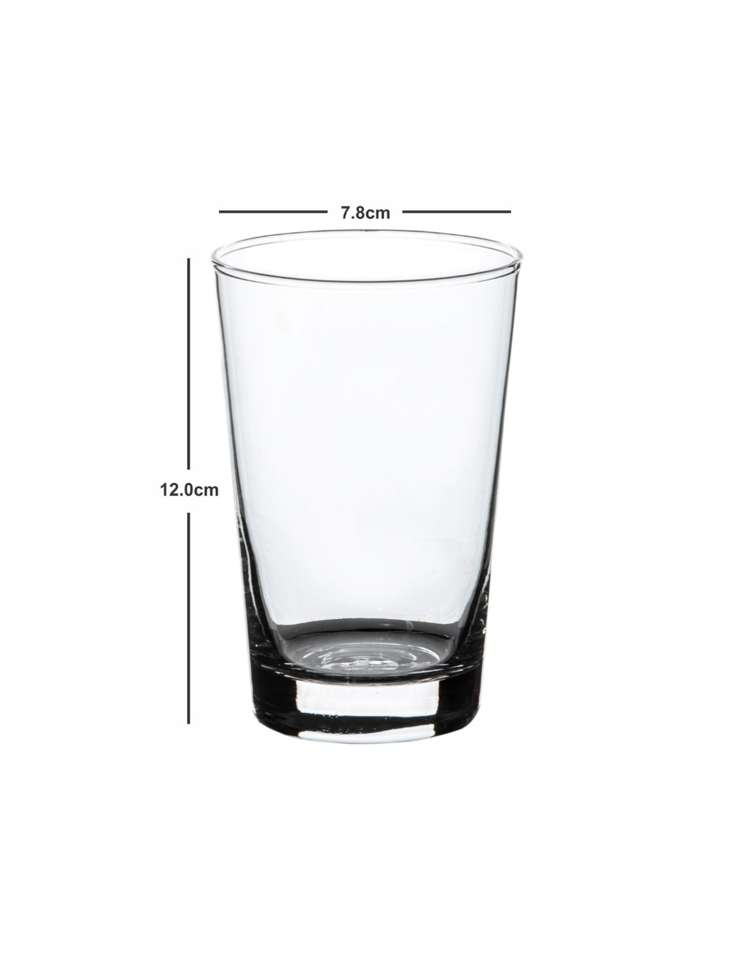 ROXX Transparent Glass Tumbler - Set of 6 (350ml)