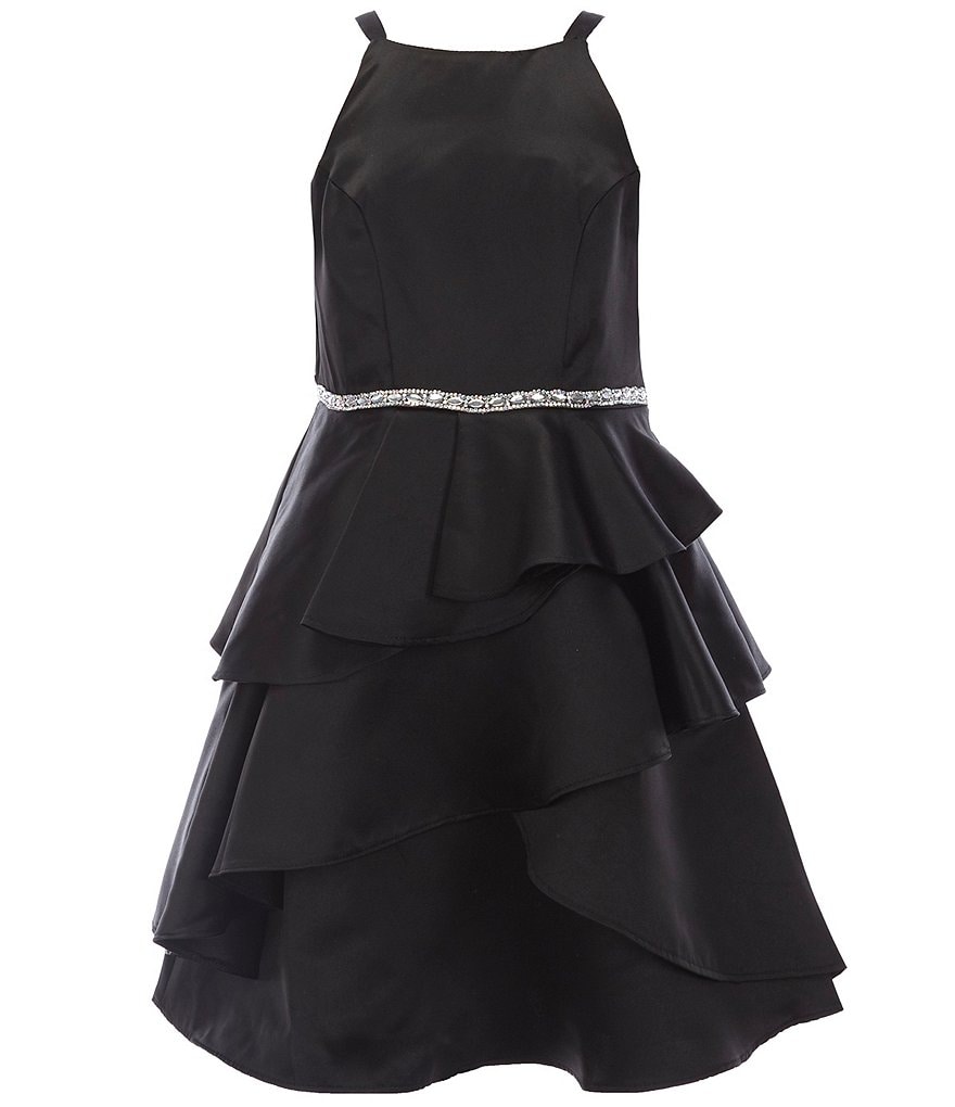 Honey and Rosie Big Girls 7-16 Lace Tiered A-Line Dress