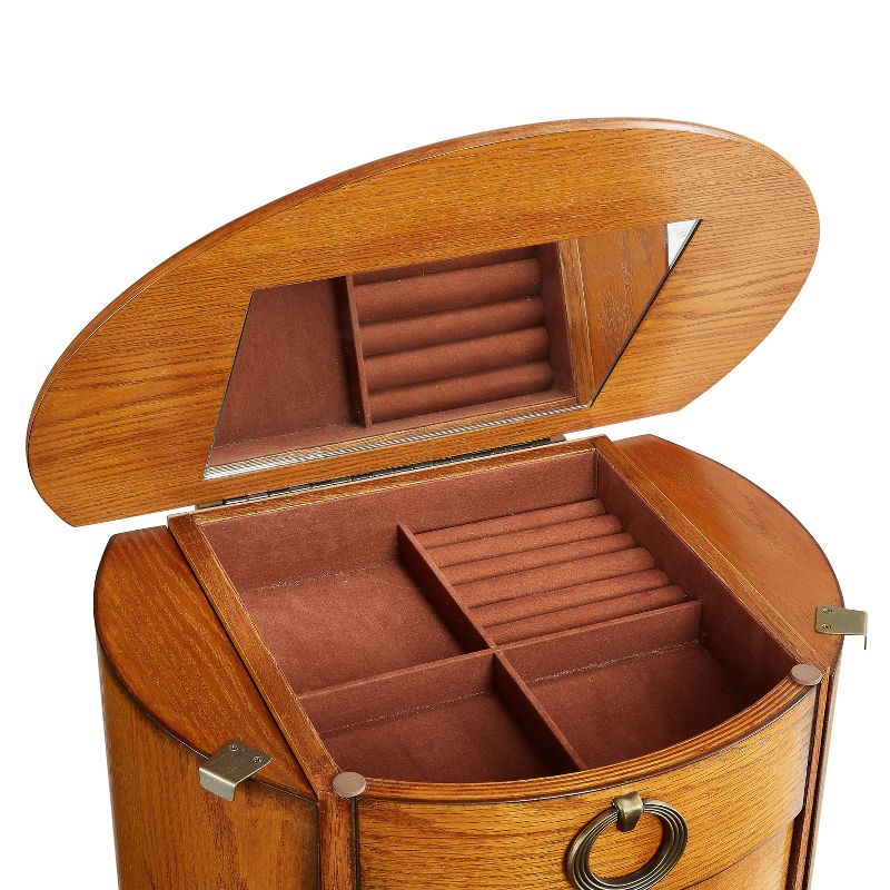 Harper Jewelry Armoire Burnished Oak - Powell Company