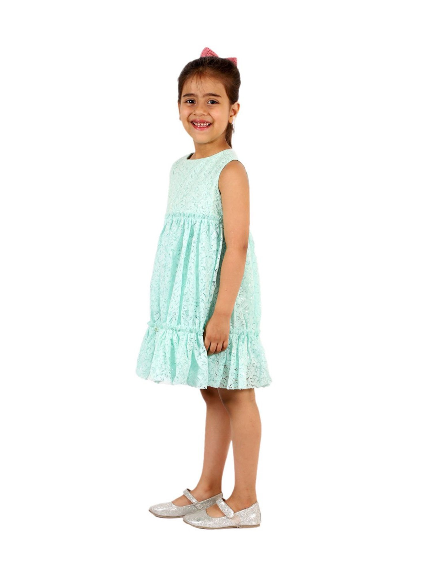 KidsDew Kids Mint Green Lace Dress