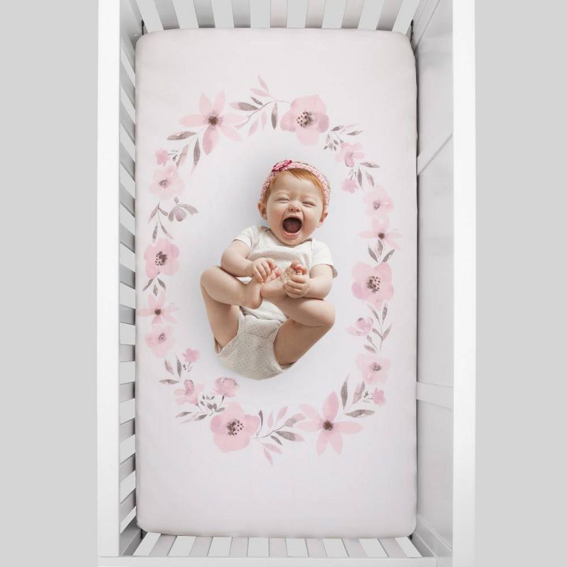 Clementine Kids Blush Bloom Crib Sheet
