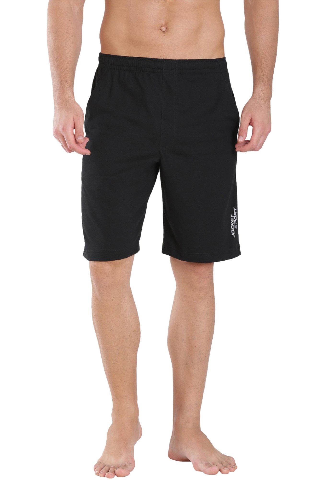 Jockey SP26 Black Super Combed Cotton Rich Shorts with Side Pocket