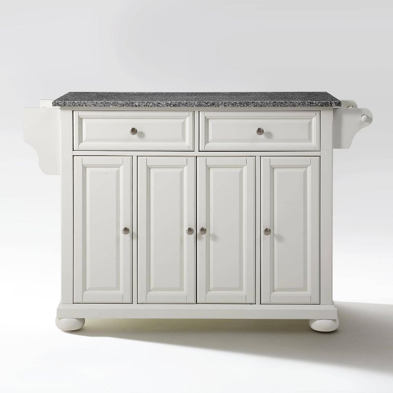 Alexandria Granite Top Full Size Kitchen Island/Cart White - Crosley