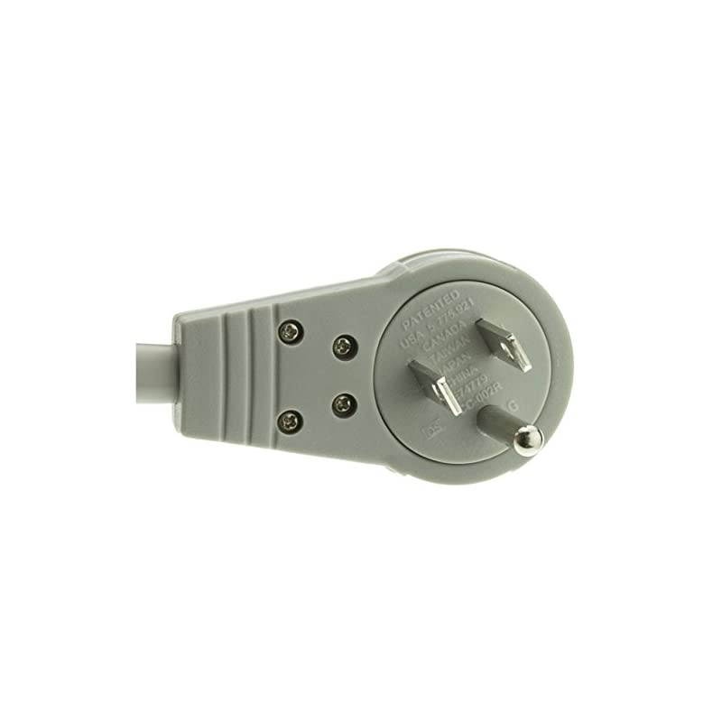 Outlet Surge Protector 15A 120V with Flat Rotating Plug ft Power cord 3 Prong Outlet Power Strip with Feet Power Cable and 30 Degree Rotating Plug Gray CNE470745