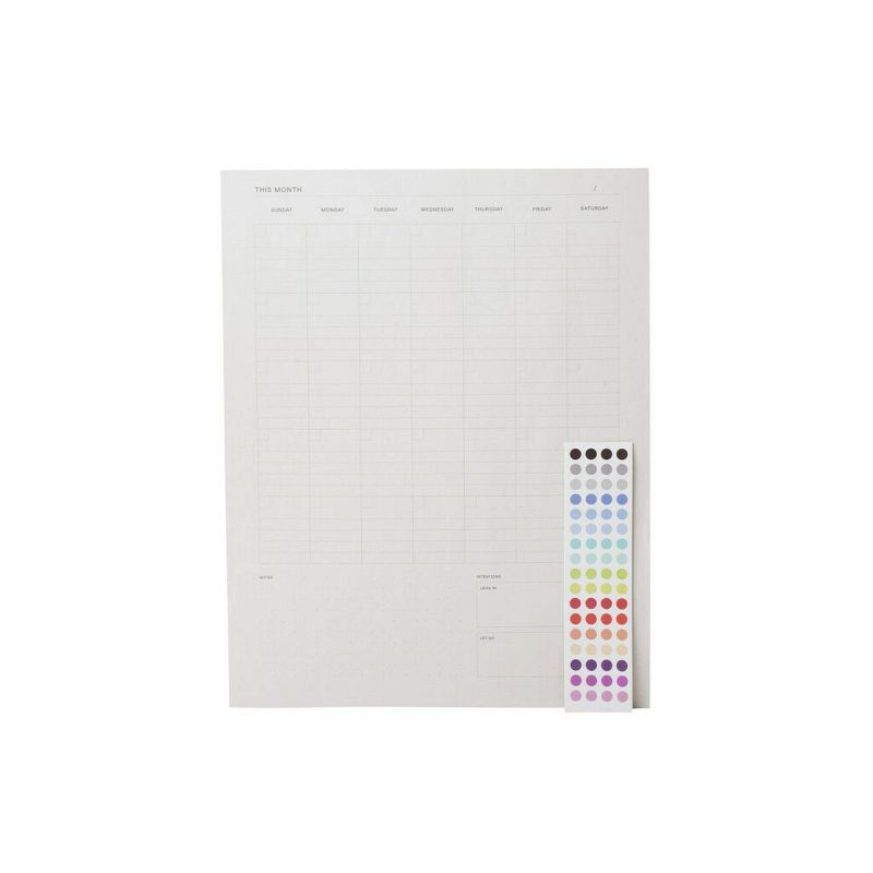 Post-it Customizable Monthly Calendar Pad with Planner Dot Stickers
