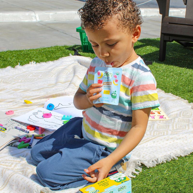 GoGo SqueeZ Happy TummieZ Organic Apple Banana Strawberry - 12.8oz/4ct