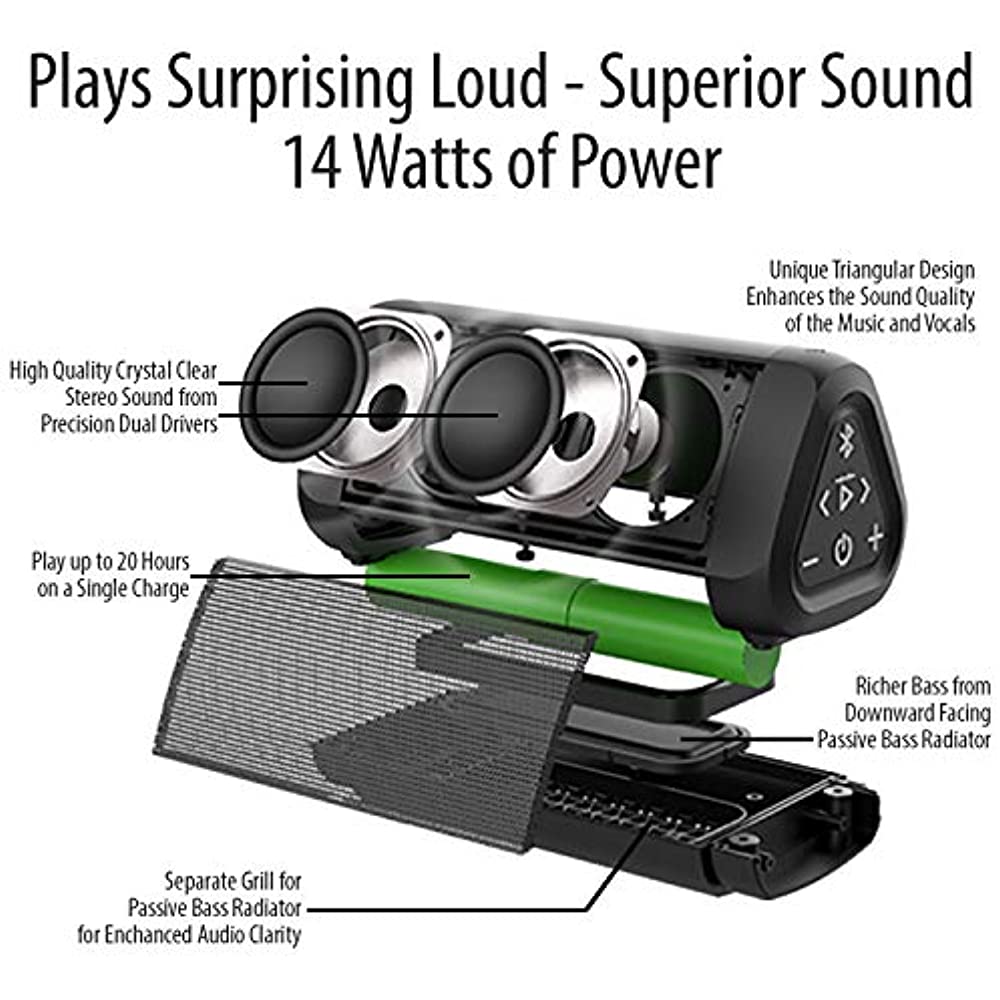 OontZ Angle 3 ULTRA : Portable Bluetooth Speaker - Exceptional Bass and Stereo Sound Plays Loud with 14 Watts, Play to 2 Together with Dual Stereo, 100ft Wireless Range, Splashproof