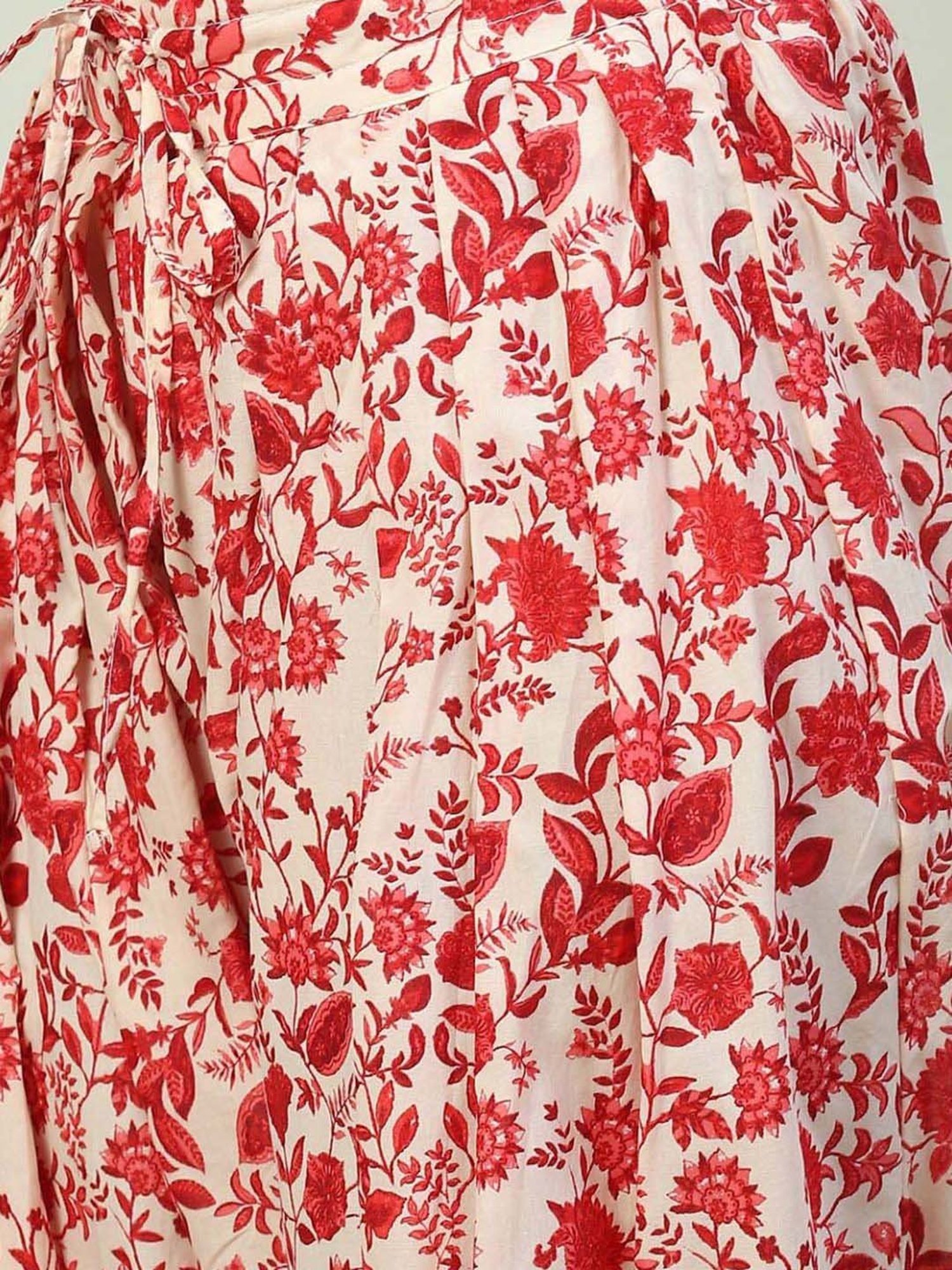 Biba Red Printed Kurta Salwar Set