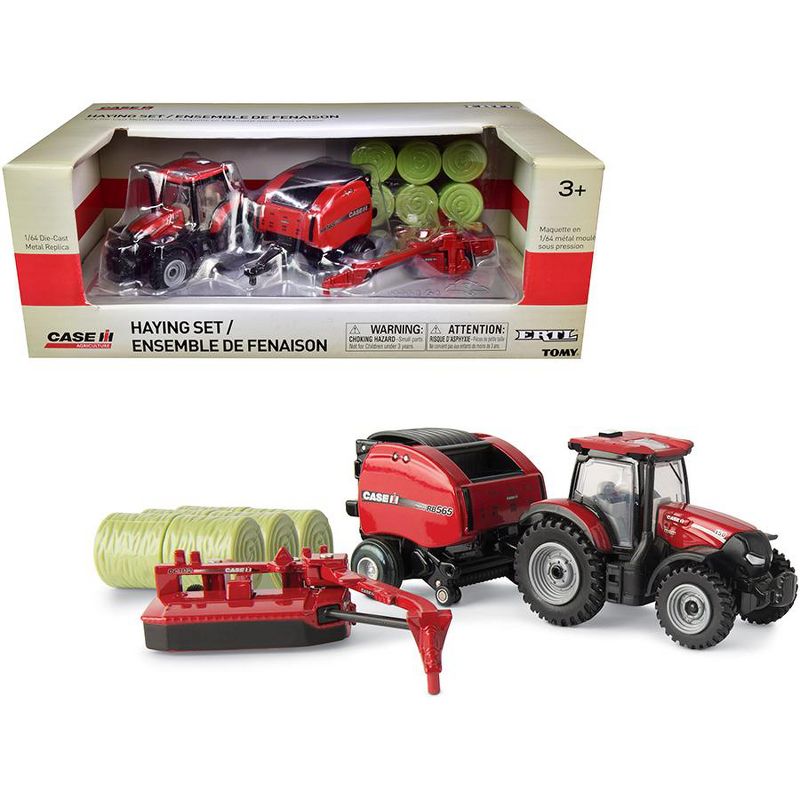 Case IH Haying Set of 4 pieces "Case IH Agriculture" 1/64 Diecast Models by ERTL TOMY
