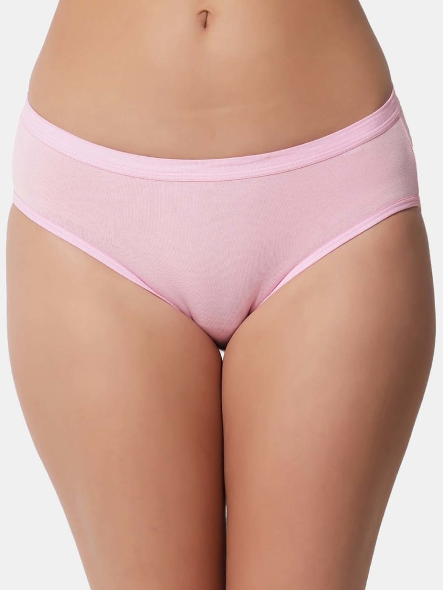 Bleeding Heart Black & Pink Plain Panties - Pack Of 2