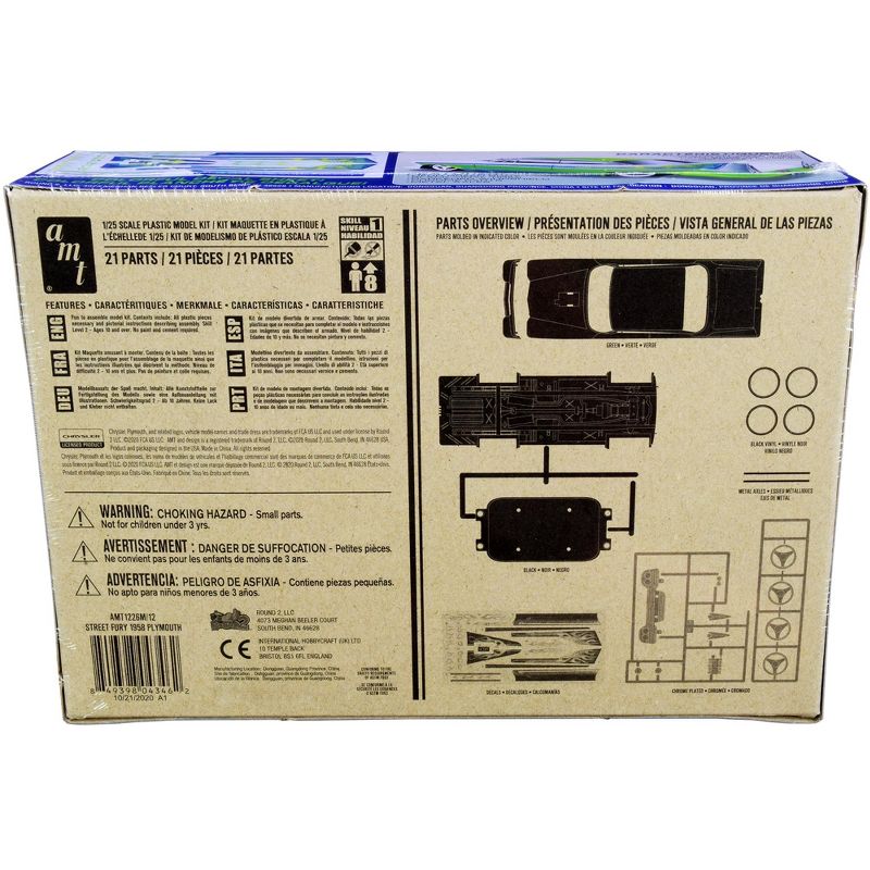 Skill 1 Snap Model Kit 1958 Plymouth Street Fury "Slammers" 1/25 Scale Model by AMT