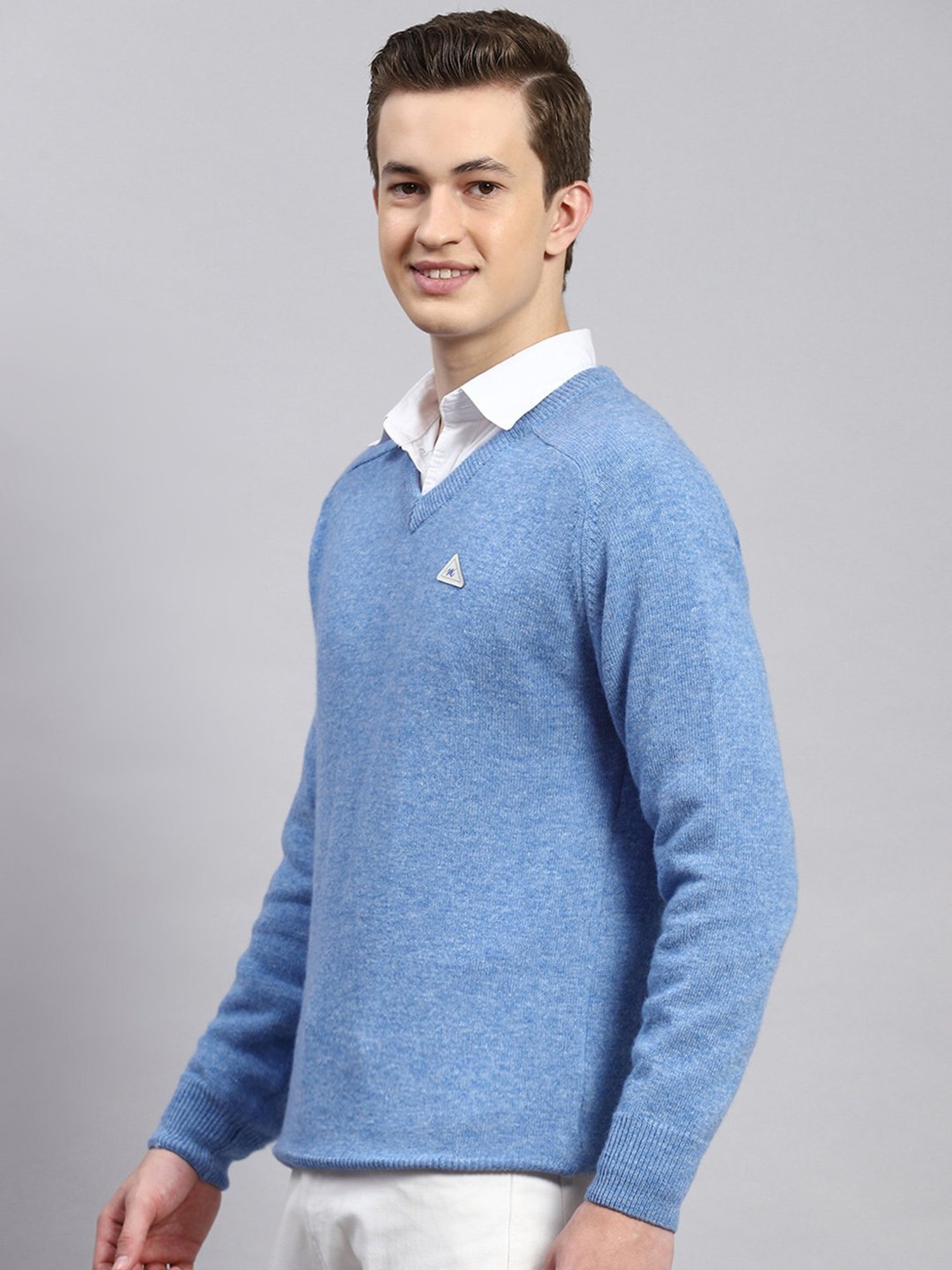 Monte Carlo Blue Regular Fit Sweater