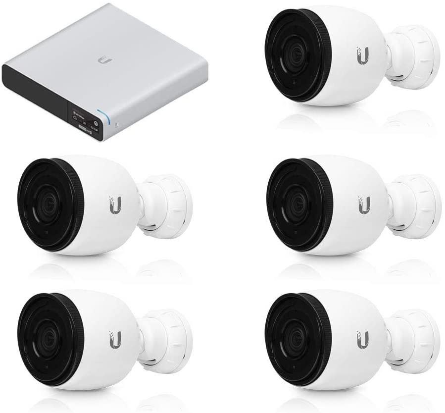 UniFi Protect G3 PRO Camera 5 Units UVC-G3-PRO 1080p Outdoor Weatherproof IP Camera 3X Optical Zoom with UniFi Cloud Key Gen2 Plus UCK-G2-PLUS Cloud Device Management 1TB HDD