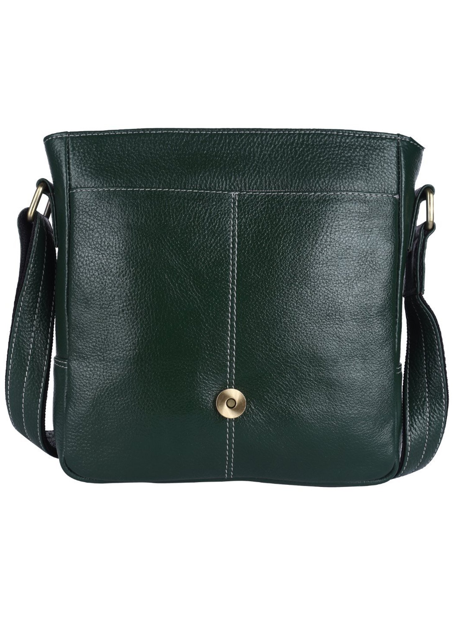 HiLEDER Pure Genuine Leather Messenger Shoulder Sling Cross Body Offic Bag for Men and Women, Green