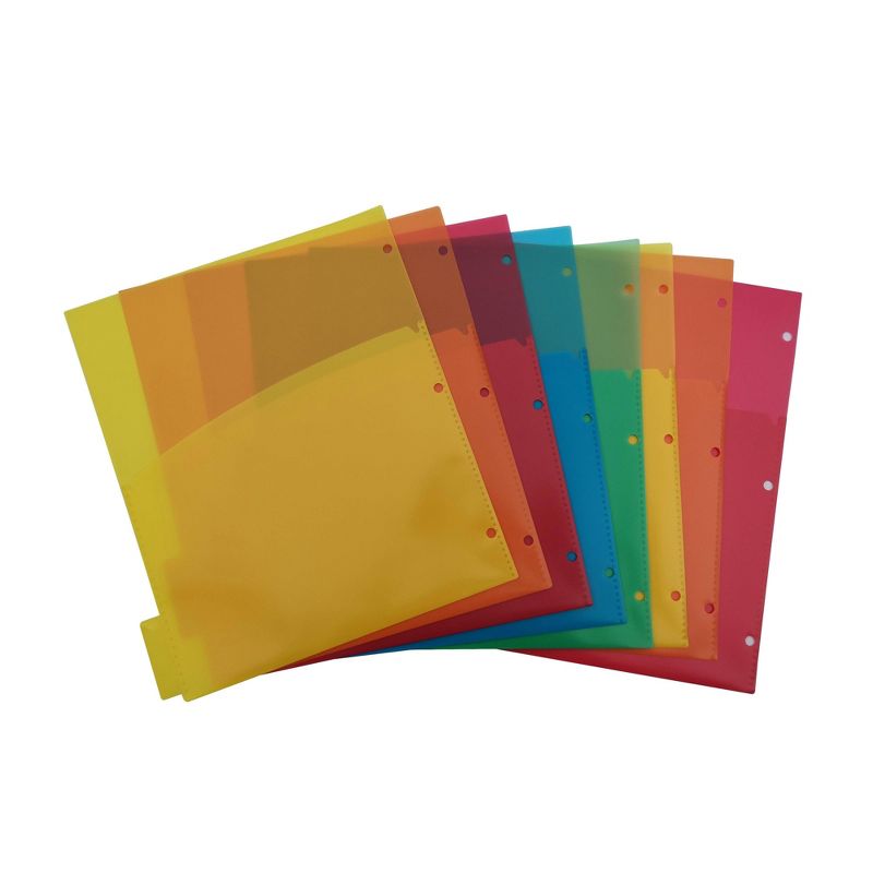 8ct Tabbed Plastic Index Dividers with Pockets - up & up™