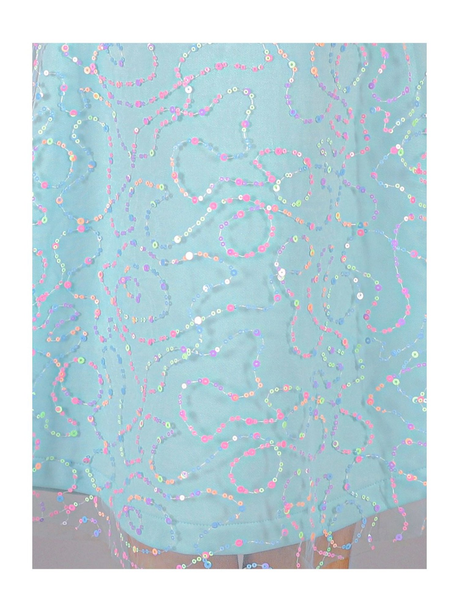 Lil Drama Kids Sky Blue Embellished Dress