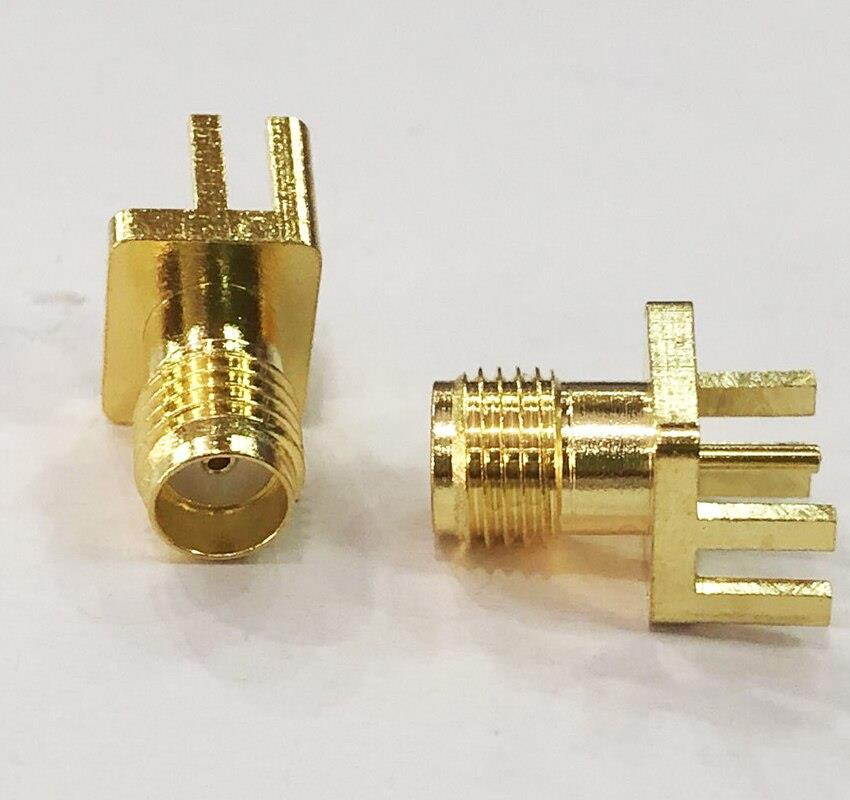 20pcs SMA Female Jack Socket 1.6mm End Launch PCB Mount Wide Flange Solder Connector