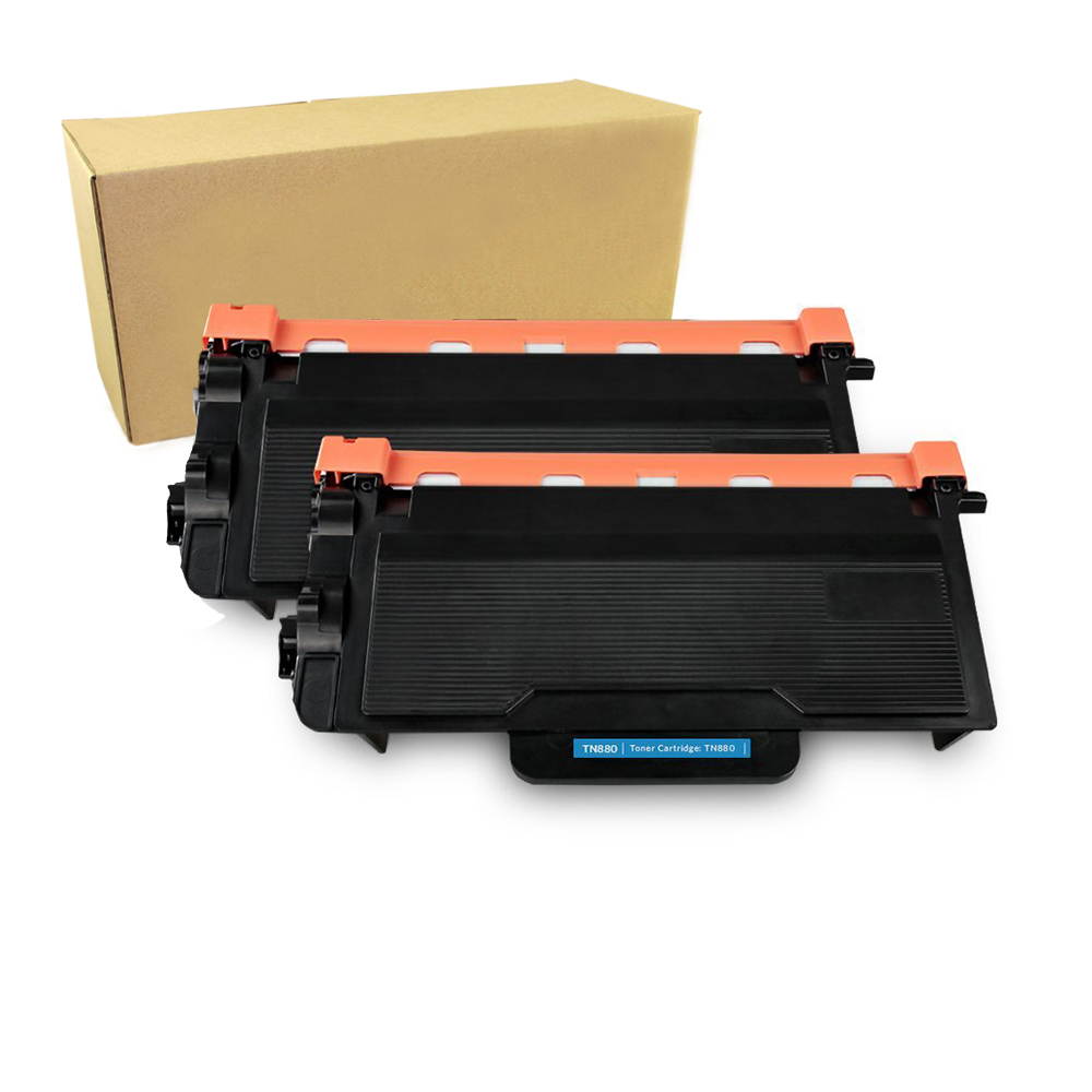 2PK Compatible Brother TN880 Black Toner Cartridge for Brother HLL6200DW HLL6200DWT MFCL6700DW HLL6250DW HLL6300DW HLL6400DW HLL6400DWT MFCL6750 MFCL6800 MFCL6900DW Printer