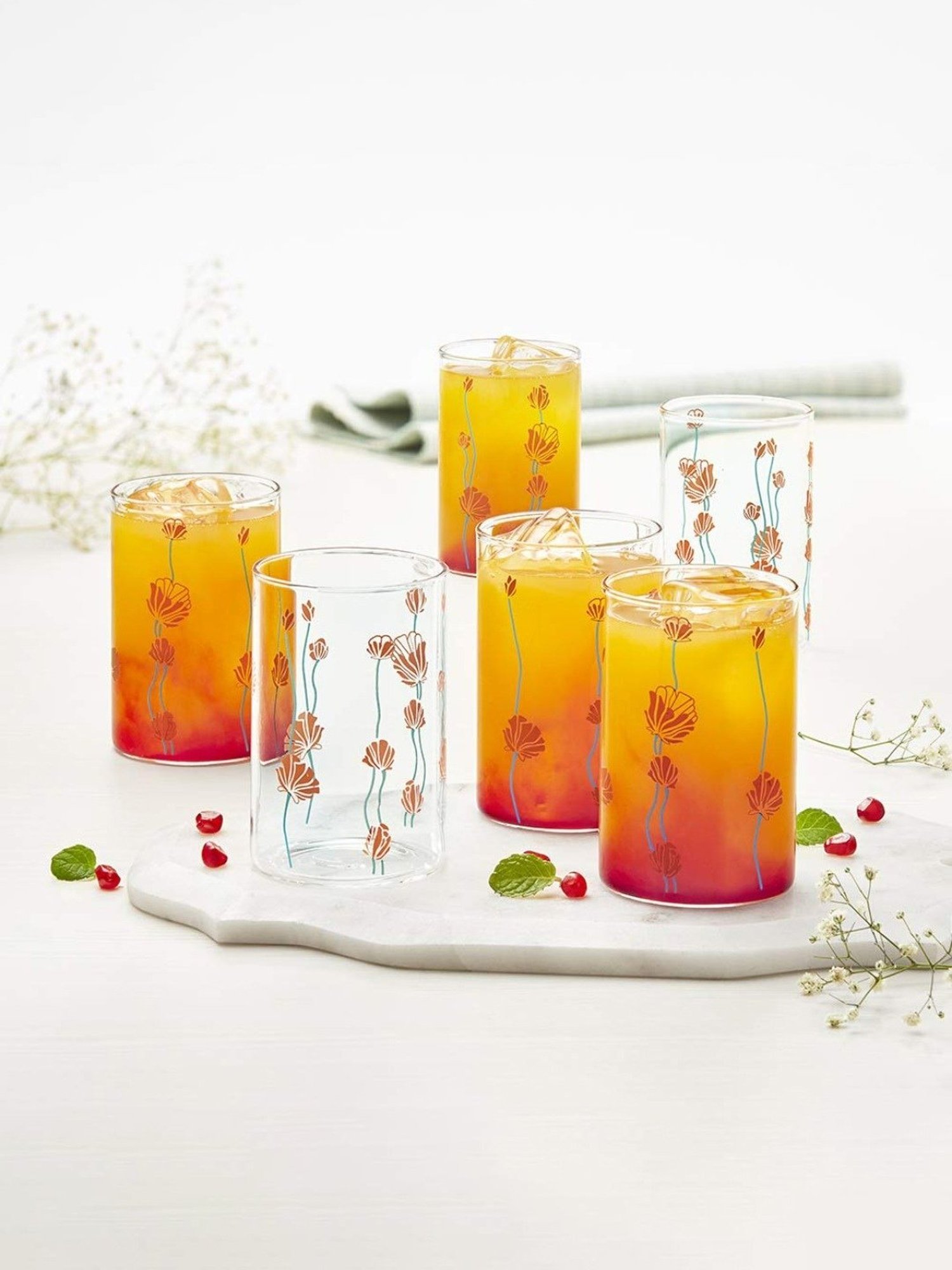 Borosil Transparent Glass Everyday Glasses - Set of 6 (295ml)