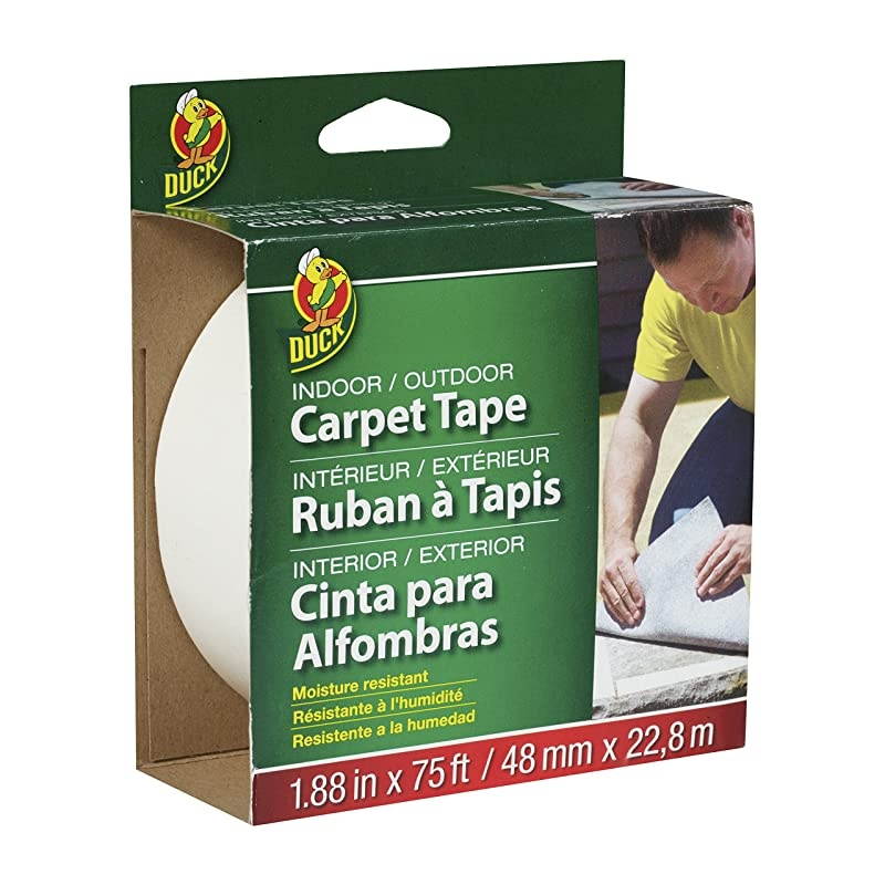 Brand 442062 IndoorOutdoor Carpet Tape 188Inch x 75 Feet Single RollWhite