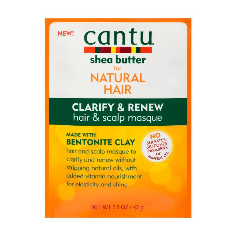 Cantu Shea Butter Natural Hair Clarify & Renew Hair & Scalp Masque - 1.5oz/Each