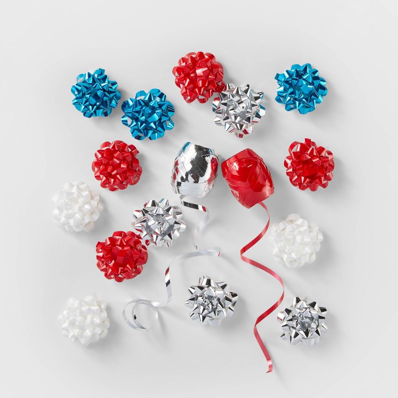 Bow/Keg Tub Red/White/Silver/Teal - Wondershop™