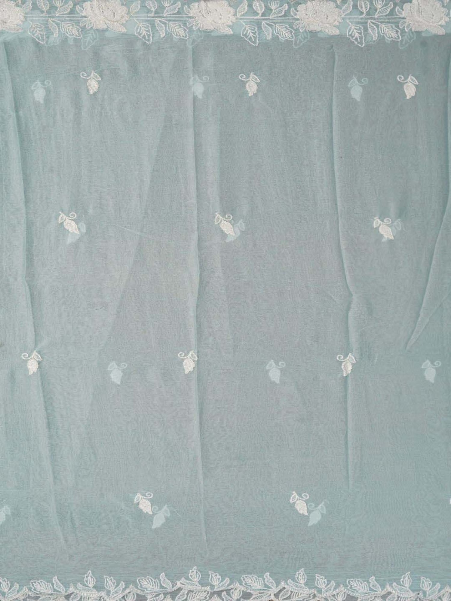 Jaipur Kurti Blue Embroidered Unstitched Dress Material