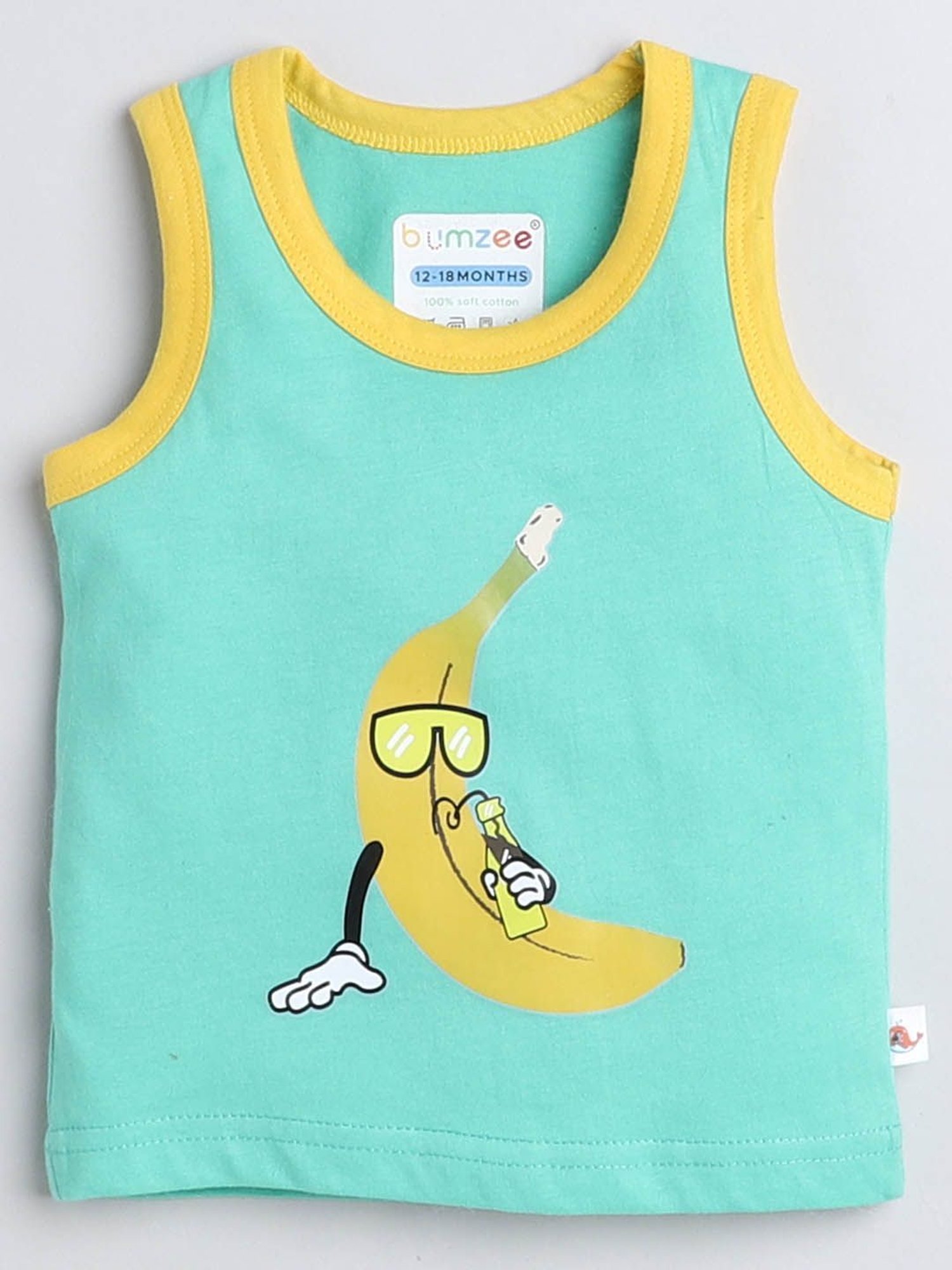 Bumzee Kids Navy & Green Printed T-Shirts (Pack Of 2)