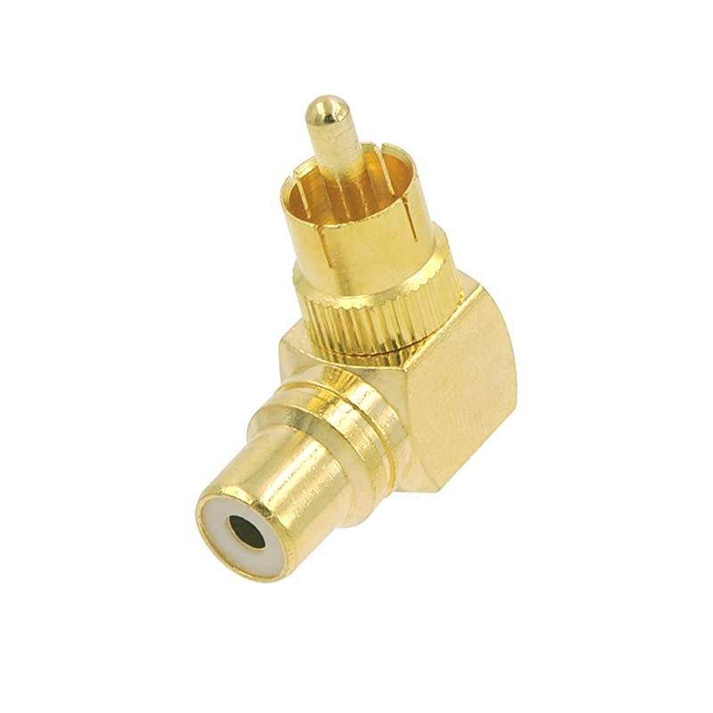3-Pack RCA Male to Female 90 Degree Right Angle Adapter