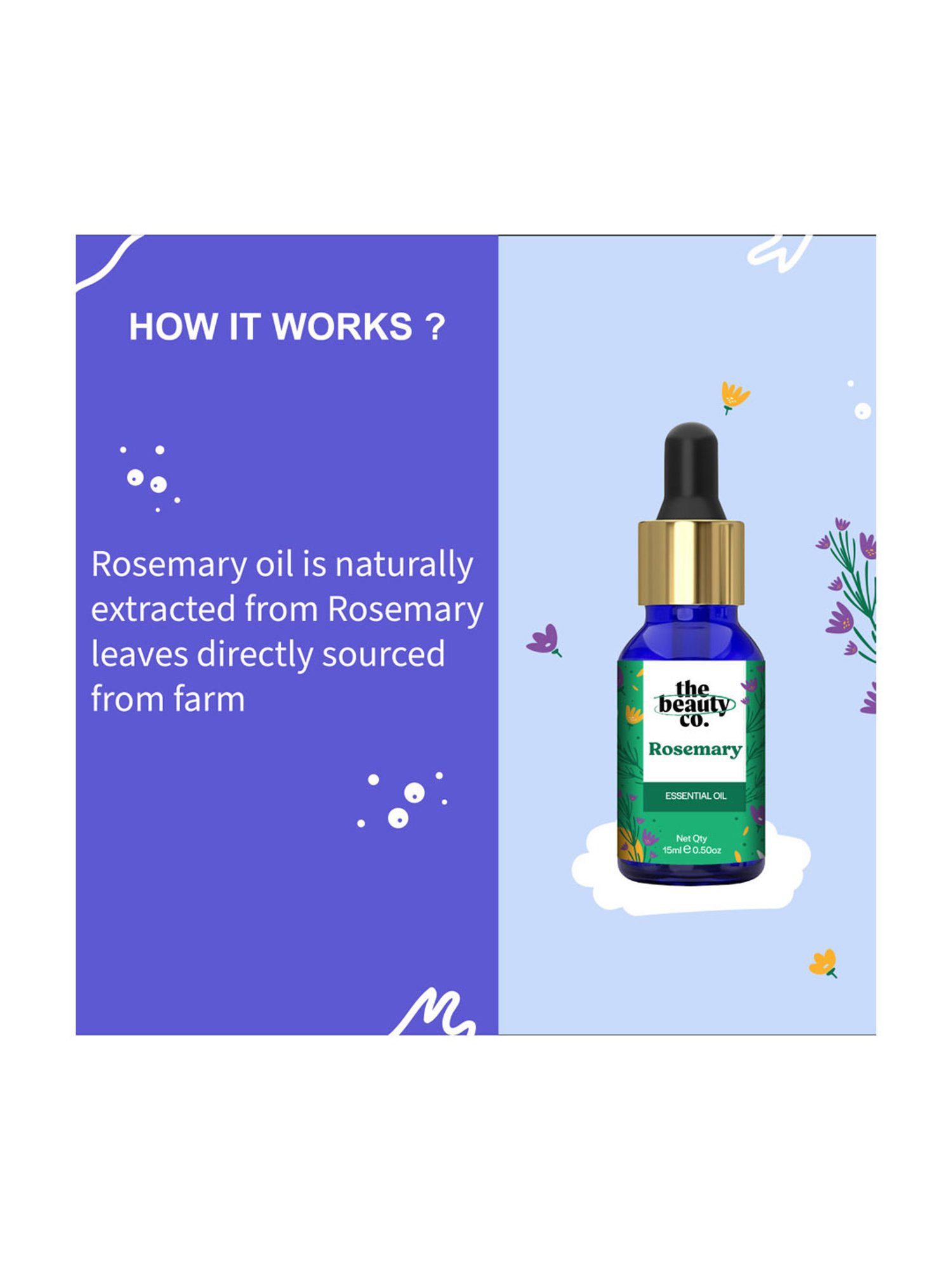 The Beauty Co. Rosemary Essential Oil - 15ml