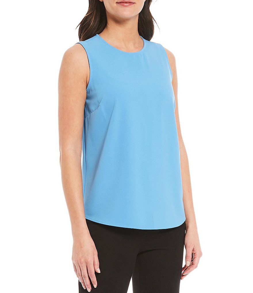 Alex Marie Evelyn Crew Neck Sleeveless Blouse