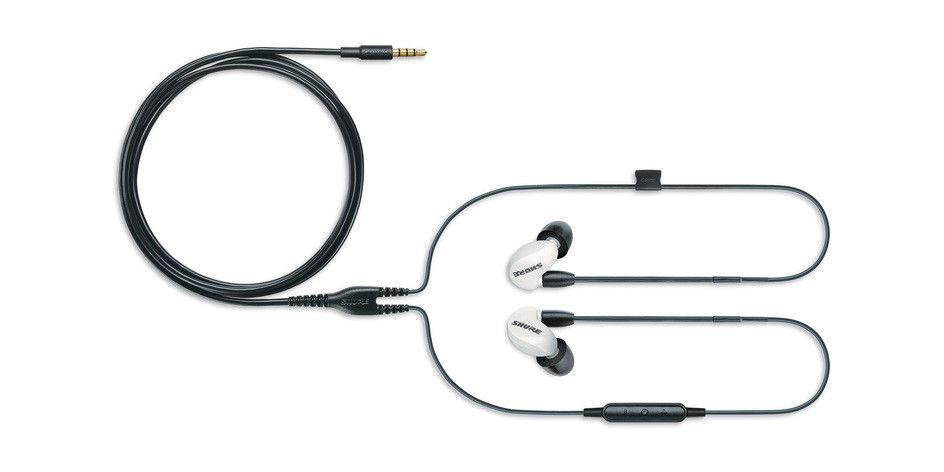 Shure SE215 Special Edition Earphones with Remote & Mic Cable, White