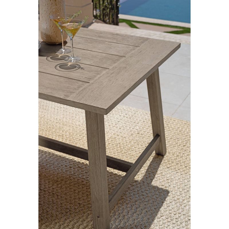 Tanner Outdoor Eucalyptus Wood Rectangular Dining Table - Dark Gray - Coaster