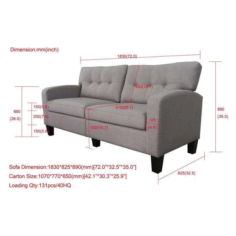 Wylie Sofa Gray - Dorel Living