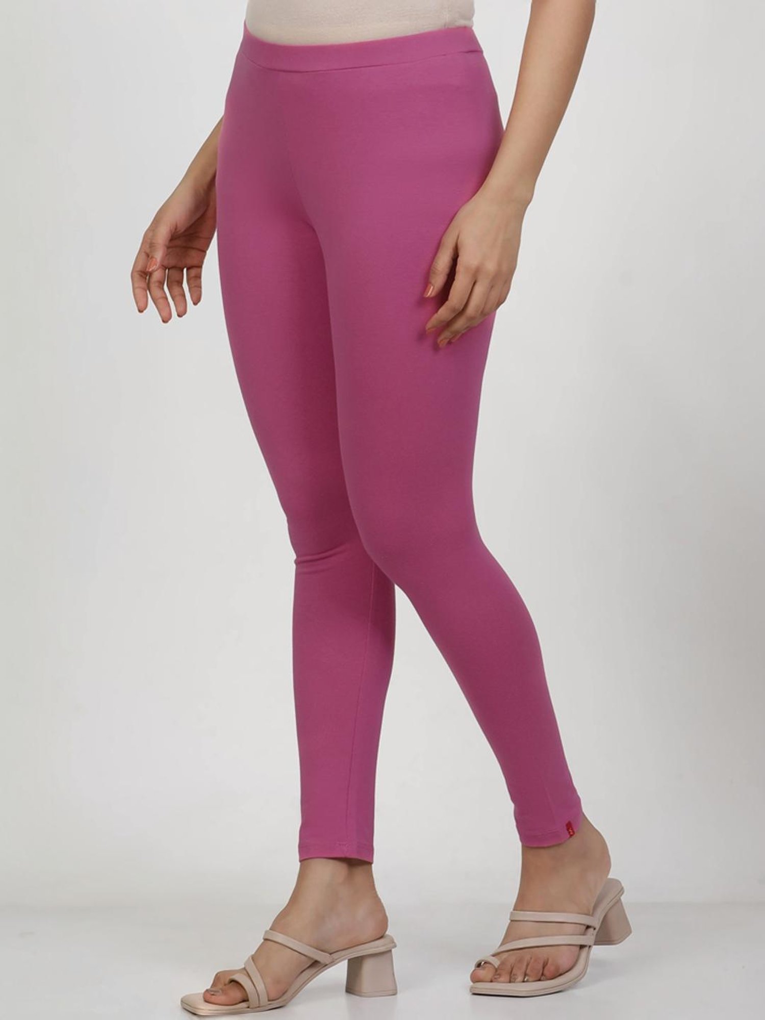 W Pink Cotton Leggings
