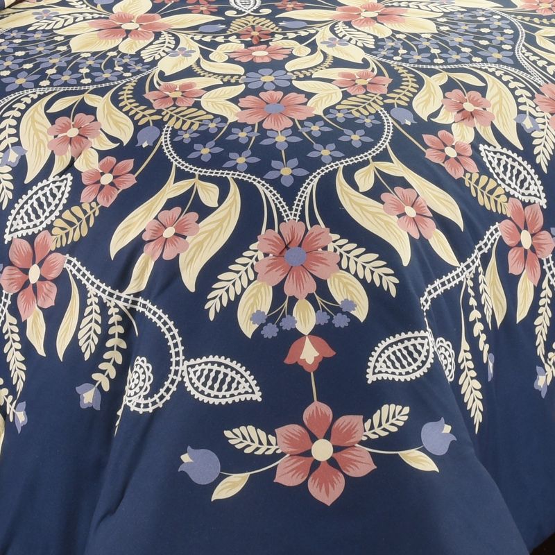 Floral Fantasy Reversible Comforter Set (King) - Marble Hill